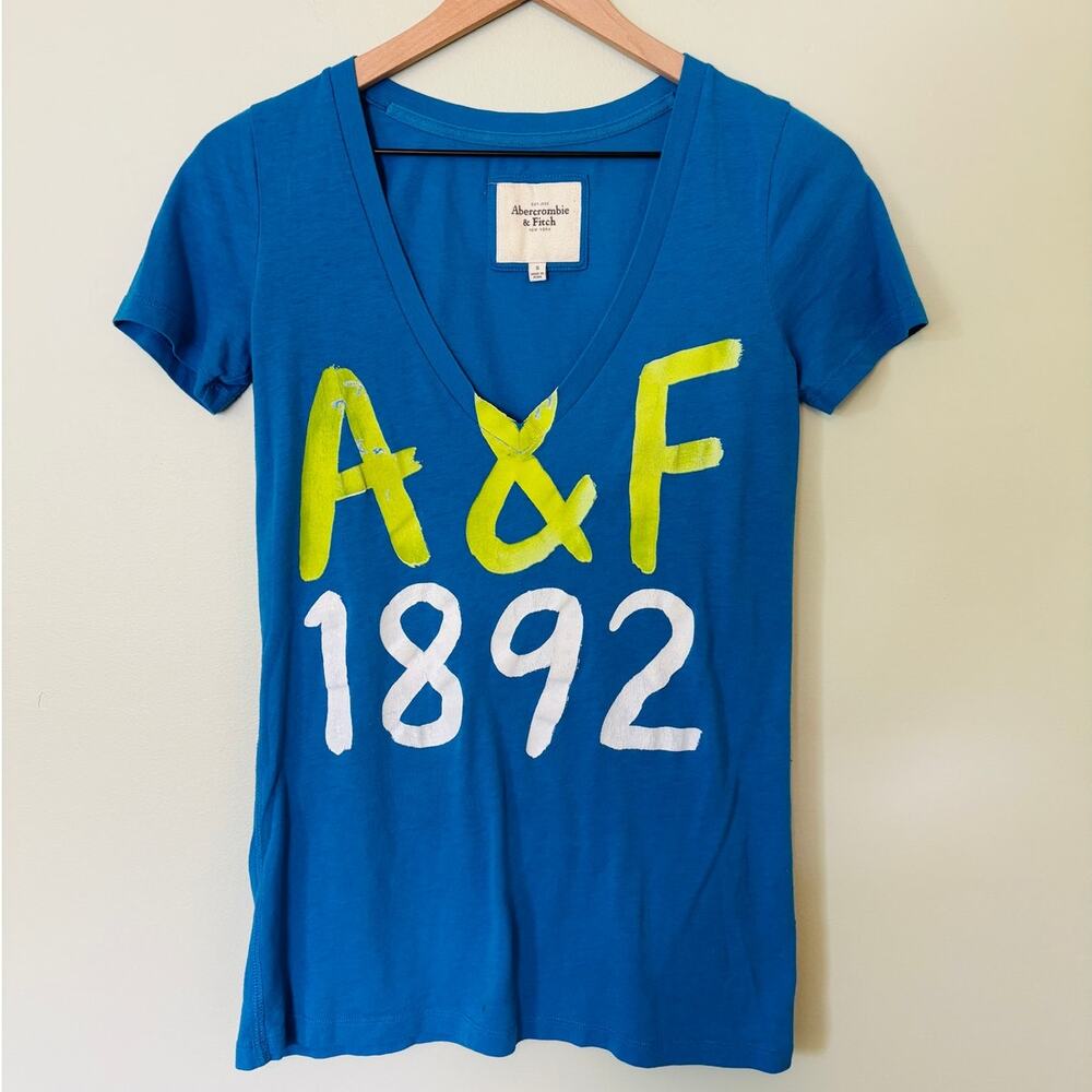 Abercrombie & Fitch Vintage Y2K Fitted Vneck T-shirt Small